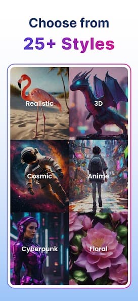 Gencraft app screen showing creator gallery browsing