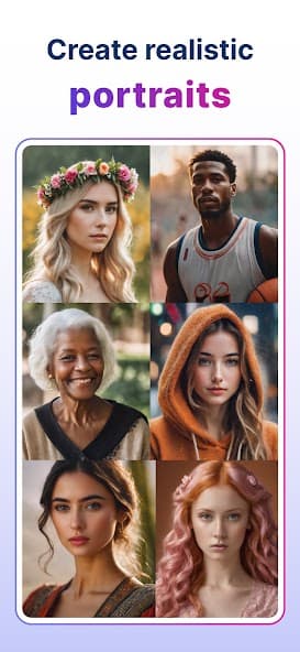 Gencraft app screen showing AI image style results